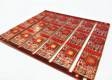 Goede prijs. 2-22 Gouden Fr-4 PCB Gedrukte de Kringsraad van lagen Rode Soldermask Immsion online